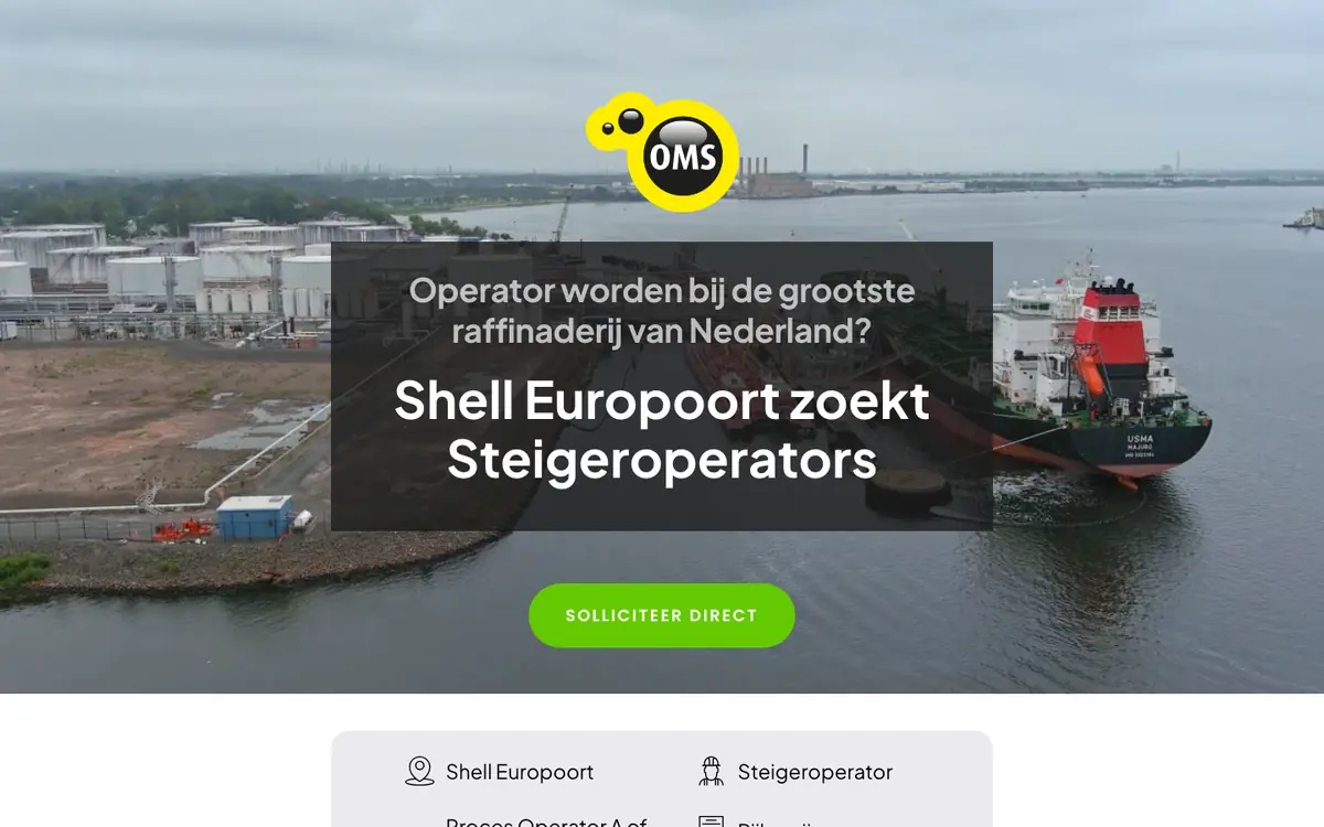 De homepage van Oil Movement Services
